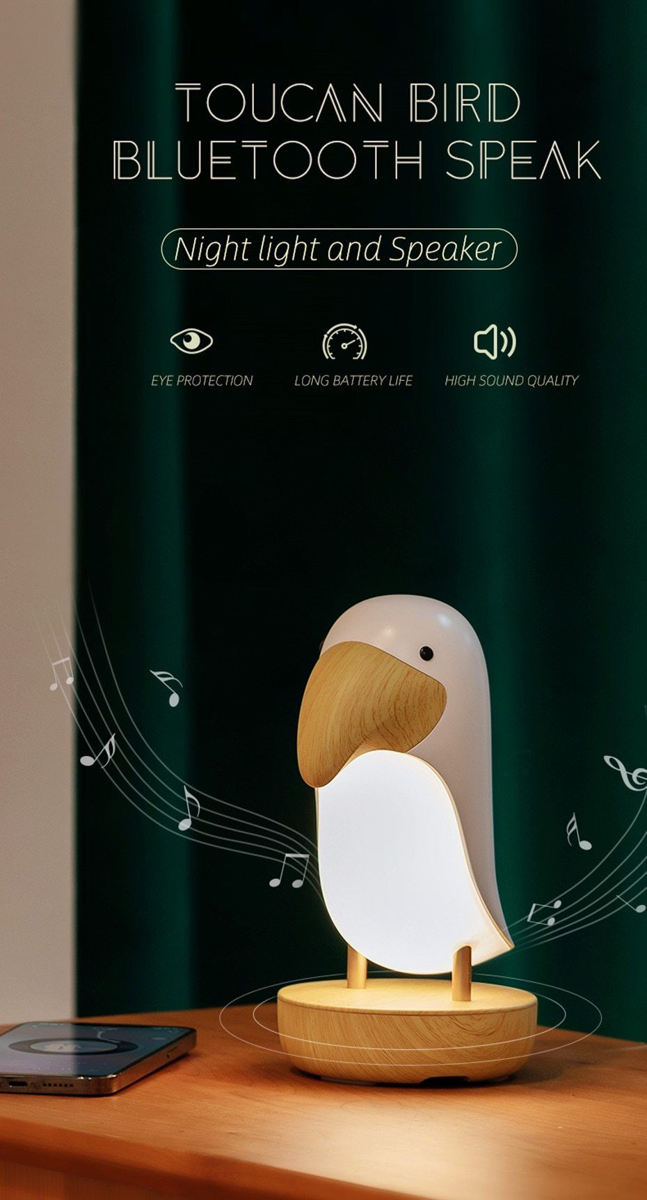 Toucan Bird LED Night Lamp 7100585902234-1