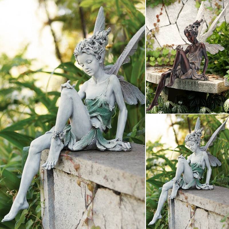 Tudor And Turek Sitting Fairy Statue 6646502752410-1