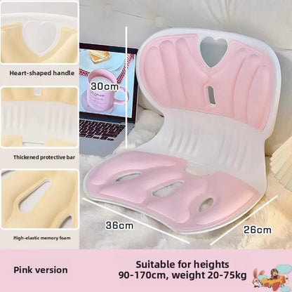 Ergonomic Lumbar Support Cushion – Posture Correcting Backrest Pillow for Adults' Office Chairs & Home Seating