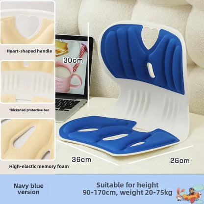 Ergonomic Lumbar Support Cushion – Posture Correcting Backrest Pillow for Adults' Office Chairs & Home Seating