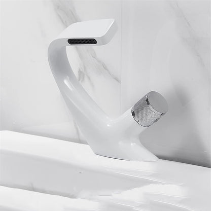 Elegant Single Handle Basin Faucet Stainless Ceramic Valve Deck Mounted 9004879348014-1