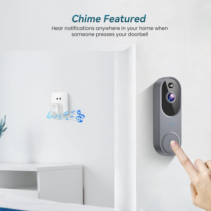 Smart Wireless Video Doorbell For Home Security And Visitor Monitoring 9044901495004-1