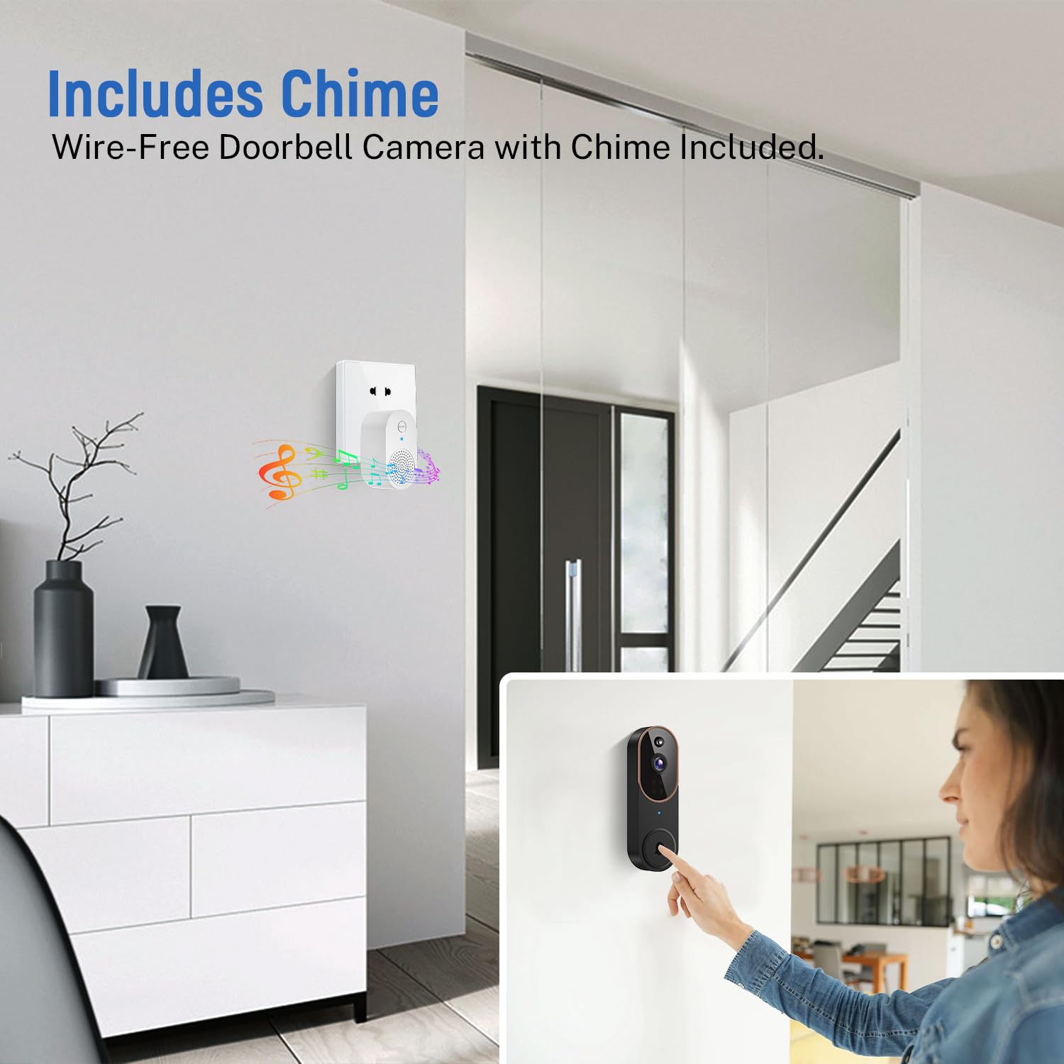 Smart Wireless Video Doorbell For Home Security And Visitor Monitoring 9044901495004-1