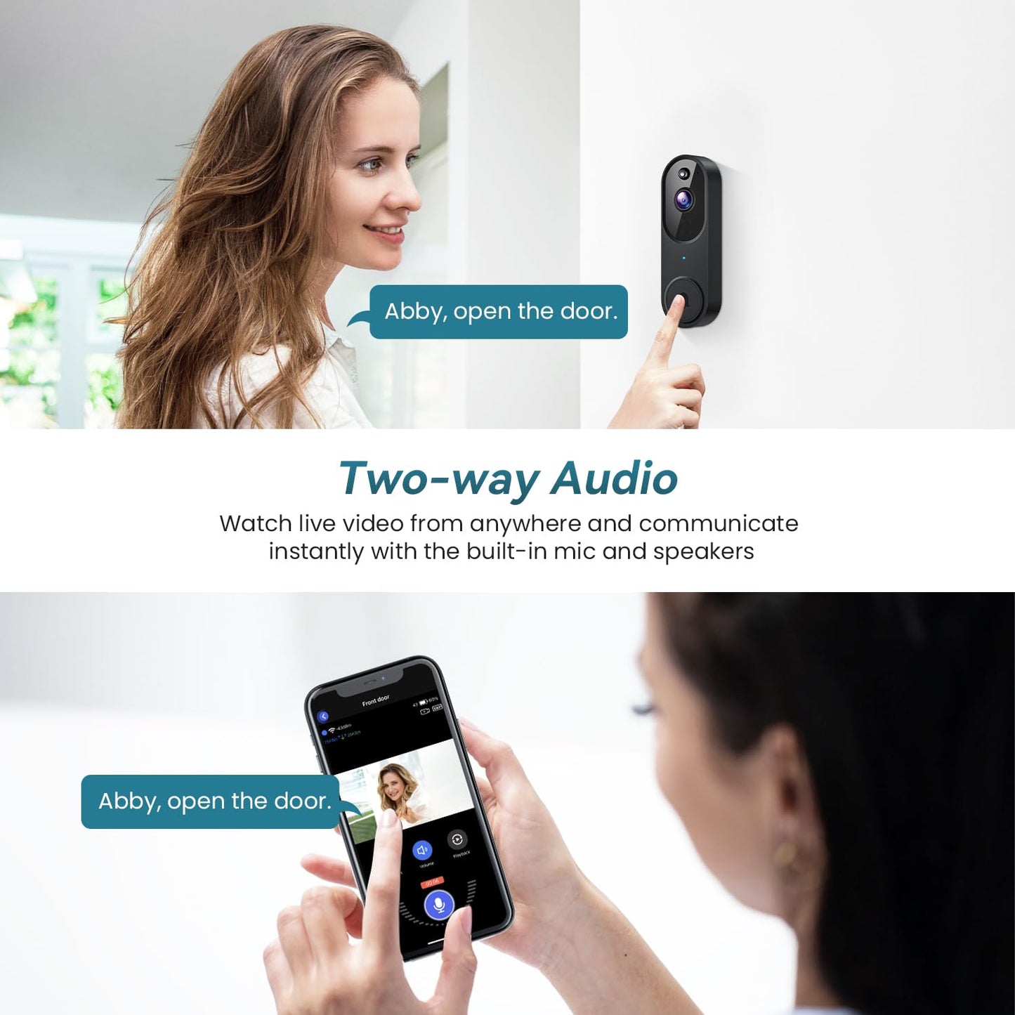Smart Wireless Video Doorbell For Home Security And Visitor Monitoring 9044901495004-1