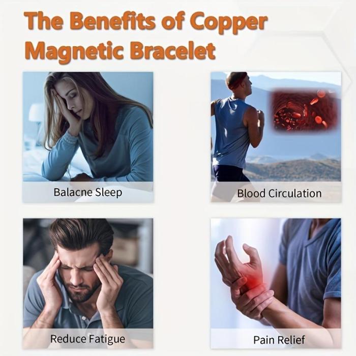 Pure Copper Magnetic Therapy Bracelet For Men'S Health 12044082315582-1