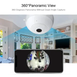 1 Pc Light Bulb Wifi Camera - 360° Fisheye Wireless Panoramic Wifi Camera1