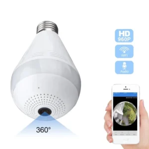 1 Pc Light Bulb Wifi Camera - 360° Fisheye Wireless Panoramic Wifi Camera3