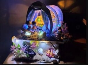 3D Under The Sea Ocean & Fish Room Tent Doll House For Children photo review