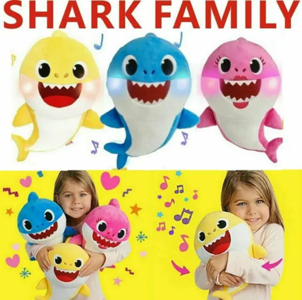 Baby Shark With Cartoon Music Plush Toy