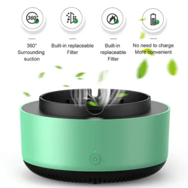 Electronic Smokeless Ashtray - Smoke Air Purifier for Household Office2