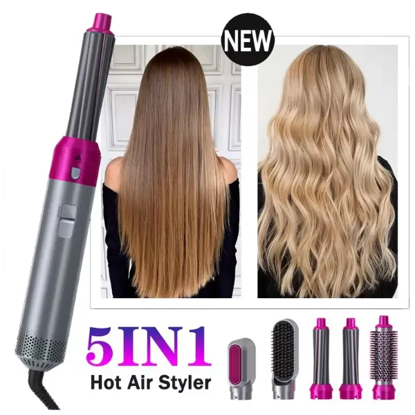 Multifunctional 5 In 1 Hair Styling Airwrap Straightener2