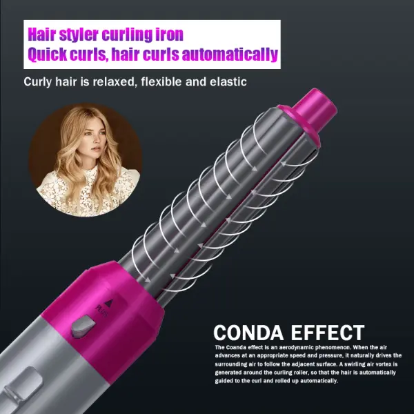 Multifunctional 5 In 1 Hair Styling Airwrap Straightener4