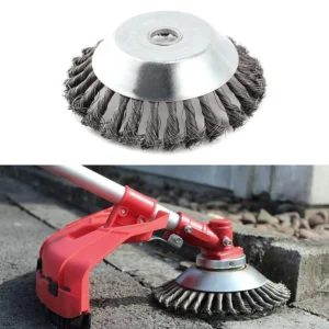 Steel Wire Weed Brush Trimmer Head - Round Lawn Mower Tool6