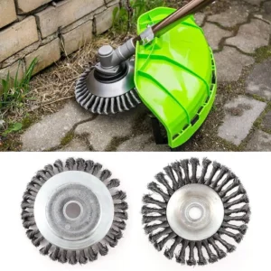 Steel Wire Weed Brush Trimmer Head - Round Lawn Mower Tool7