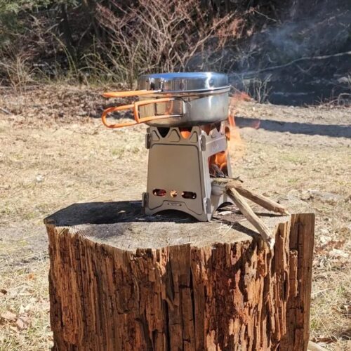 Folding Titanium Wood Stove photo review