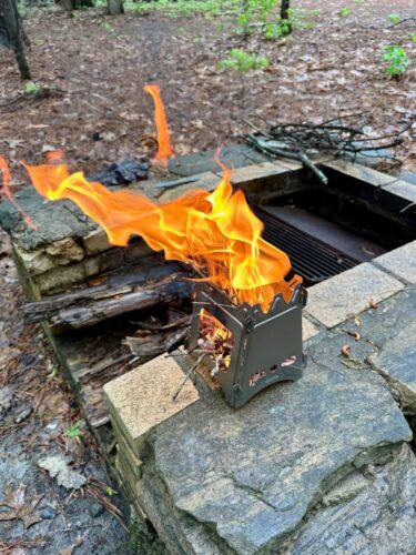 Folding Titanium Wood Stove photo review