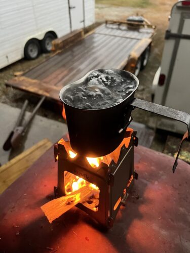 Folding Titanium Wood Stove photo review