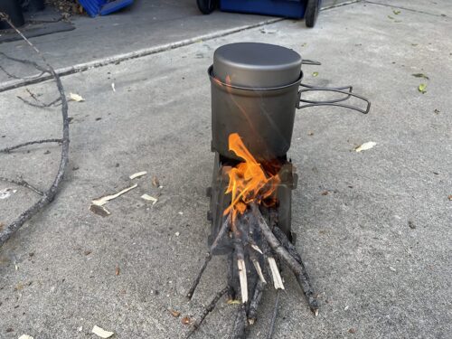 Folding Titanium Wood Stove photo review