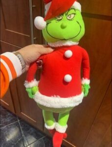 New Year Christmas Tree Decorations Furry Lovely Green Grinch Elf Arm Ornament photo review