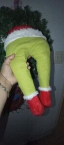 New Year Christmas Tree Decorations Furry Lovely Green Grinch Elf Arm Ornament photo review