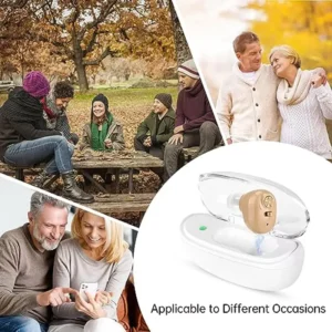 Hearing Aid For Seniors Adults Rechargeable, Effective Hearing Assist Device For Severe Hearing Loss With Noise Cancelling, Come With All Accessories, Single Ear Use5