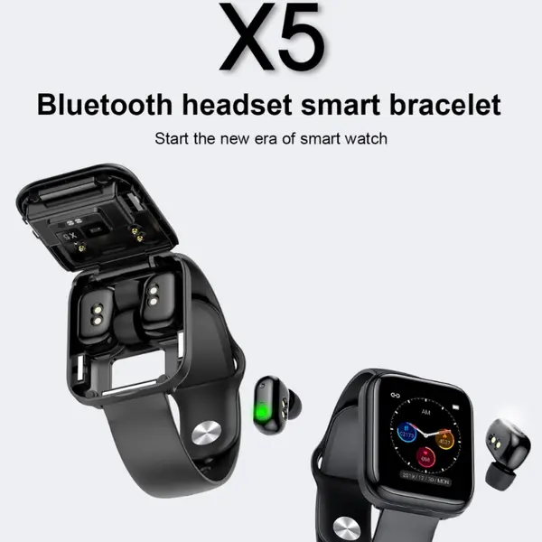 2 In 1 Smart Watch Wireless Bluetooth Earphones1