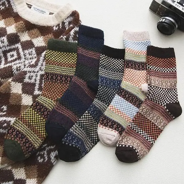 5 Pair Of Norwegian Winter Socks5