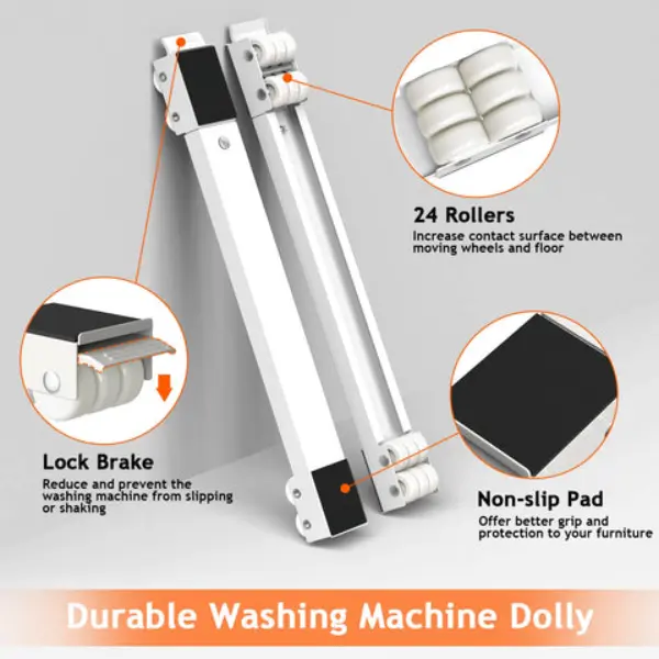 Adjustable Moveable Roller Stand For Refrigerator Washing Machines Dryers3