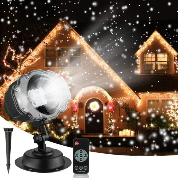 Christmas Falling Snow Flake Led Light Projector For Outdoor And Indoor6