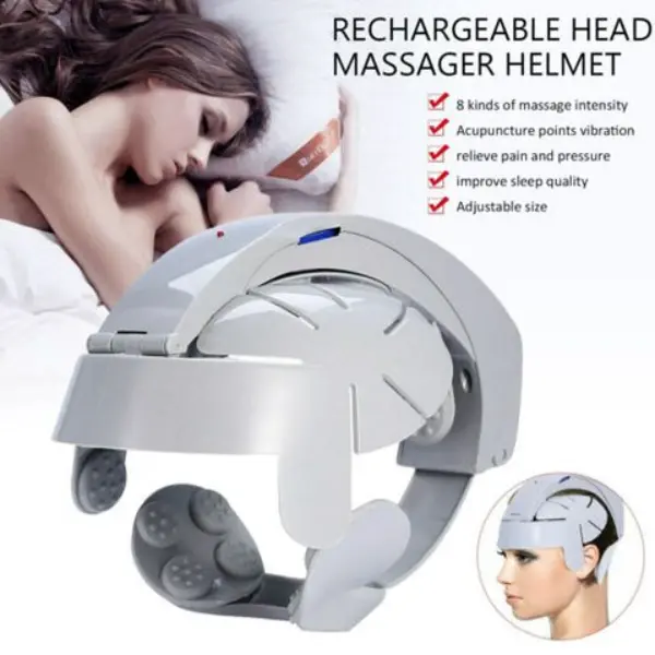 Electric Head Scalp Massager Brain Relax Vibration Head Massager Helmet Acupuncture Points Head2