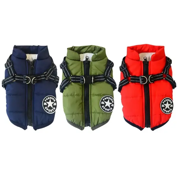 Winter Pet Jacket With Harness3