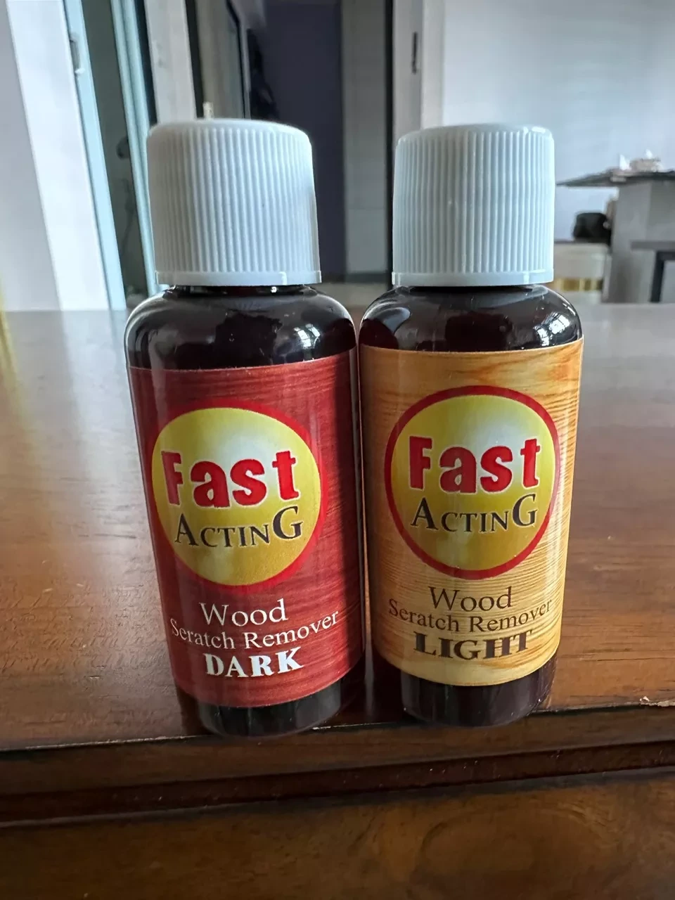 Wood Scratch Repair Spray 2pcs - Light and Dark photo review