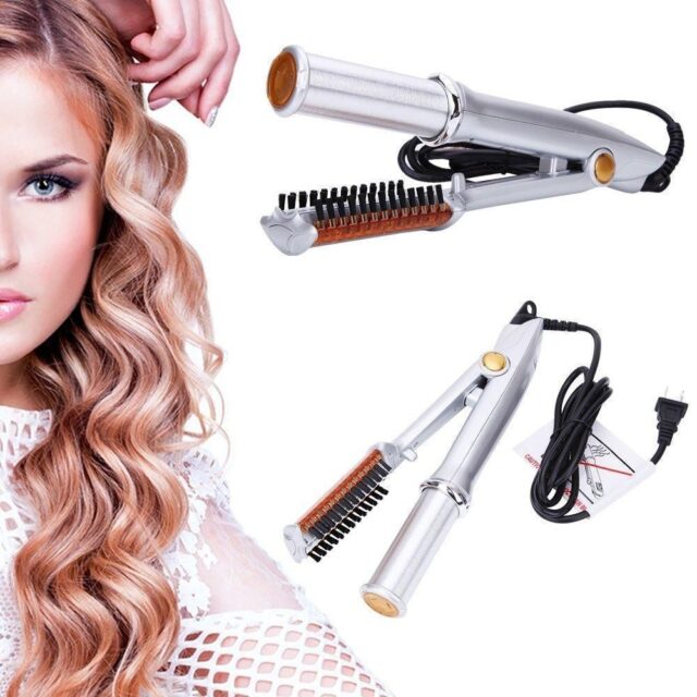 Max Rotating Hair Iron - 2 in 1 Hair Curler and Straightener