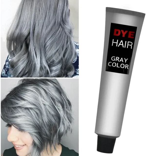 Unisex Long-Lasting Gray Hair Dye Cream 100ml