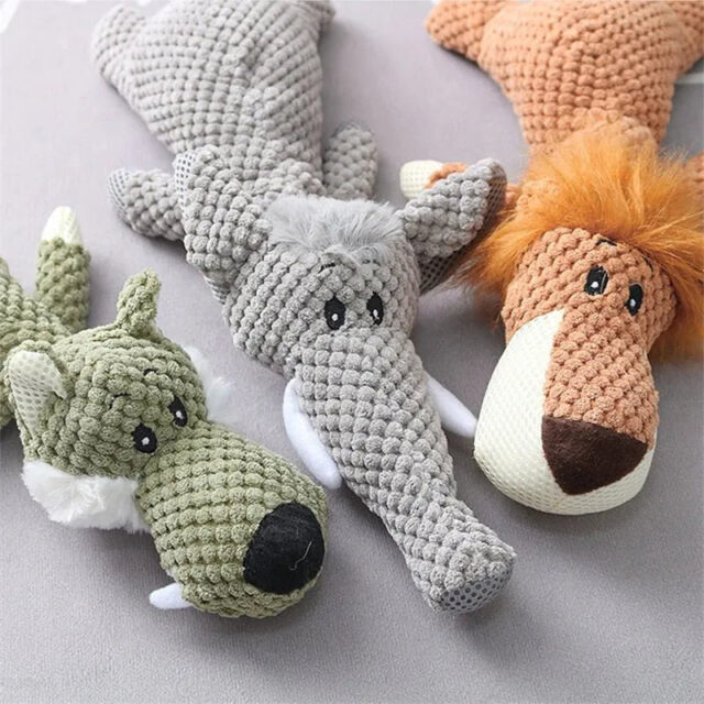 Durable Plush Dog Chew Toys for Heavy Chewers