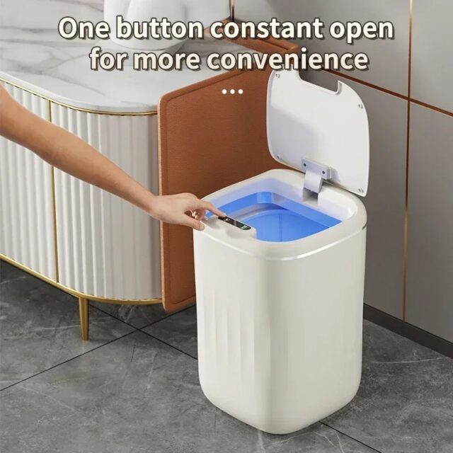 Smart Trash Can With Lid For Bedroom And Living Room