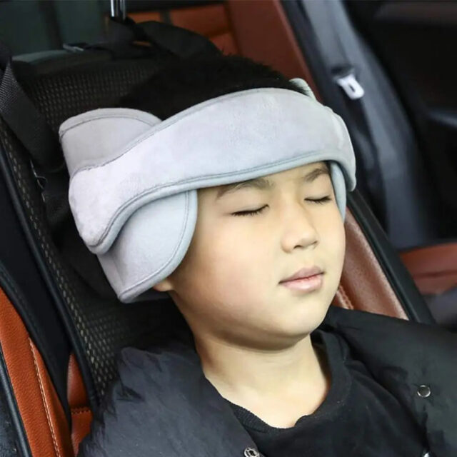 Adjustable Baby Car Seat Head Support & Safety Belt