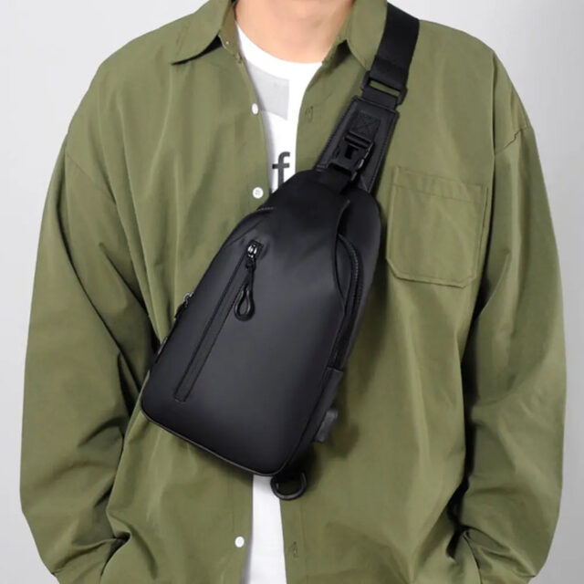 Anti-Theft Crossbody Sling Bag With Usb Charging Waterproof Shoulder Backpack