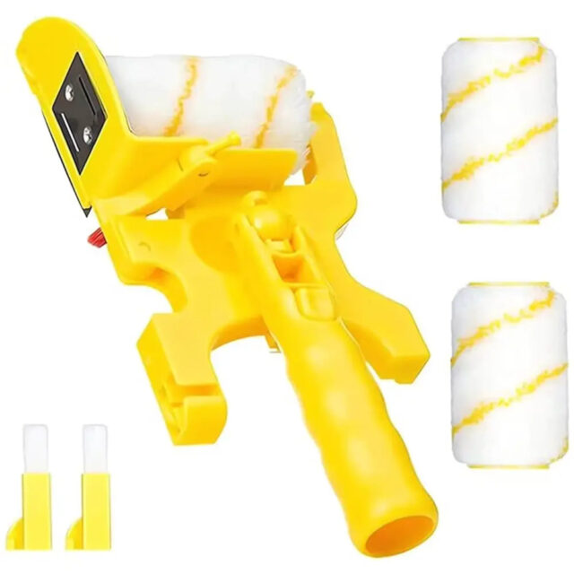 Handheld Clean Cut Paint Roller Brush With Bracket And Cutting Edger