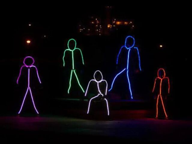 Led Stick Figure Kit - Light Up Stickman Costume For Adults In Assorted Glowing Colors, Christmas Dance Light Car Night Walk Vest